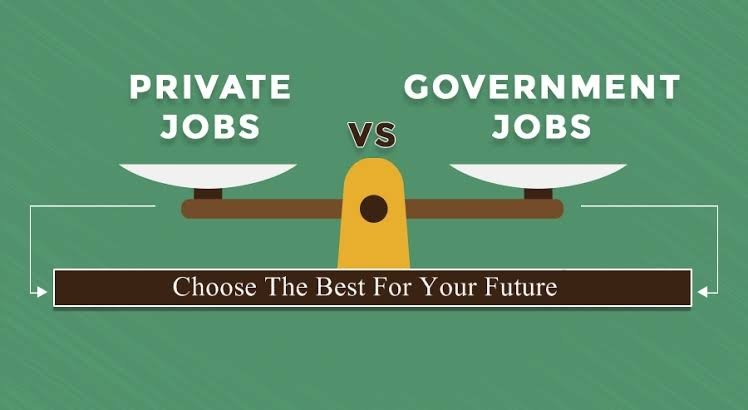 Government job workplace representing government vs private jobs decision-making